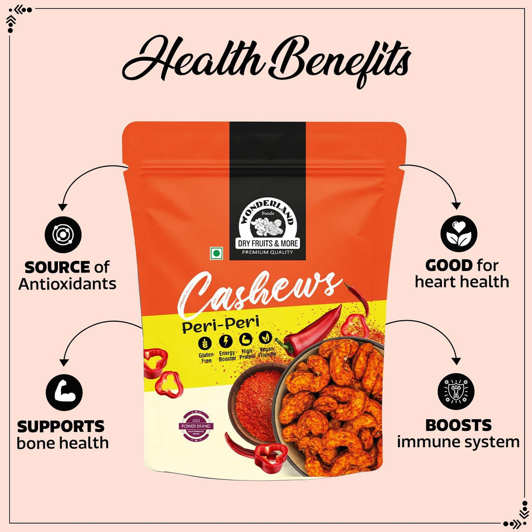 Wonderland Foods 70g Premium Peri Peri Flavoured Cashew