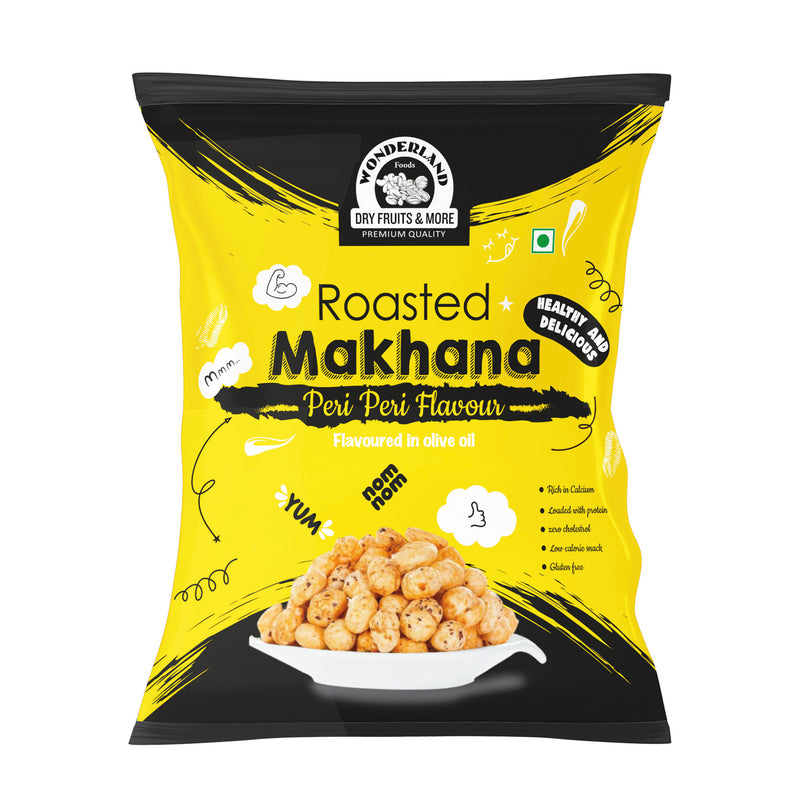 Wonderland Foods 100g Peri Peri Makhana (Foxnut) Pouch