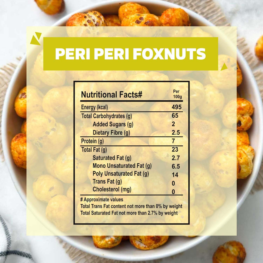 Wonderland Foods 100g Peri Peri Makhana (Foxnut) Pouch