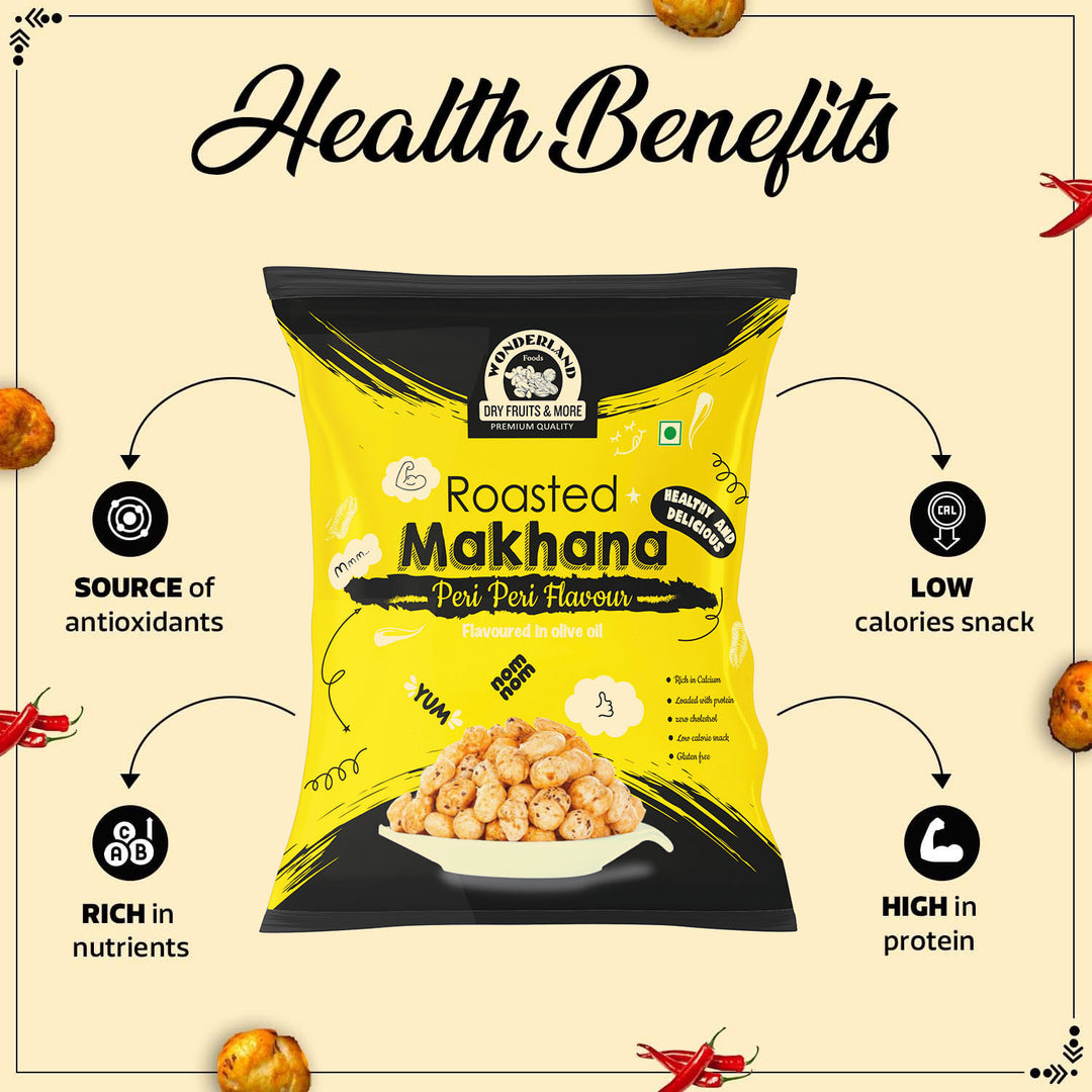 Wonderland Foods 40g Peri Peri Makhana (Foxnut) Pouch