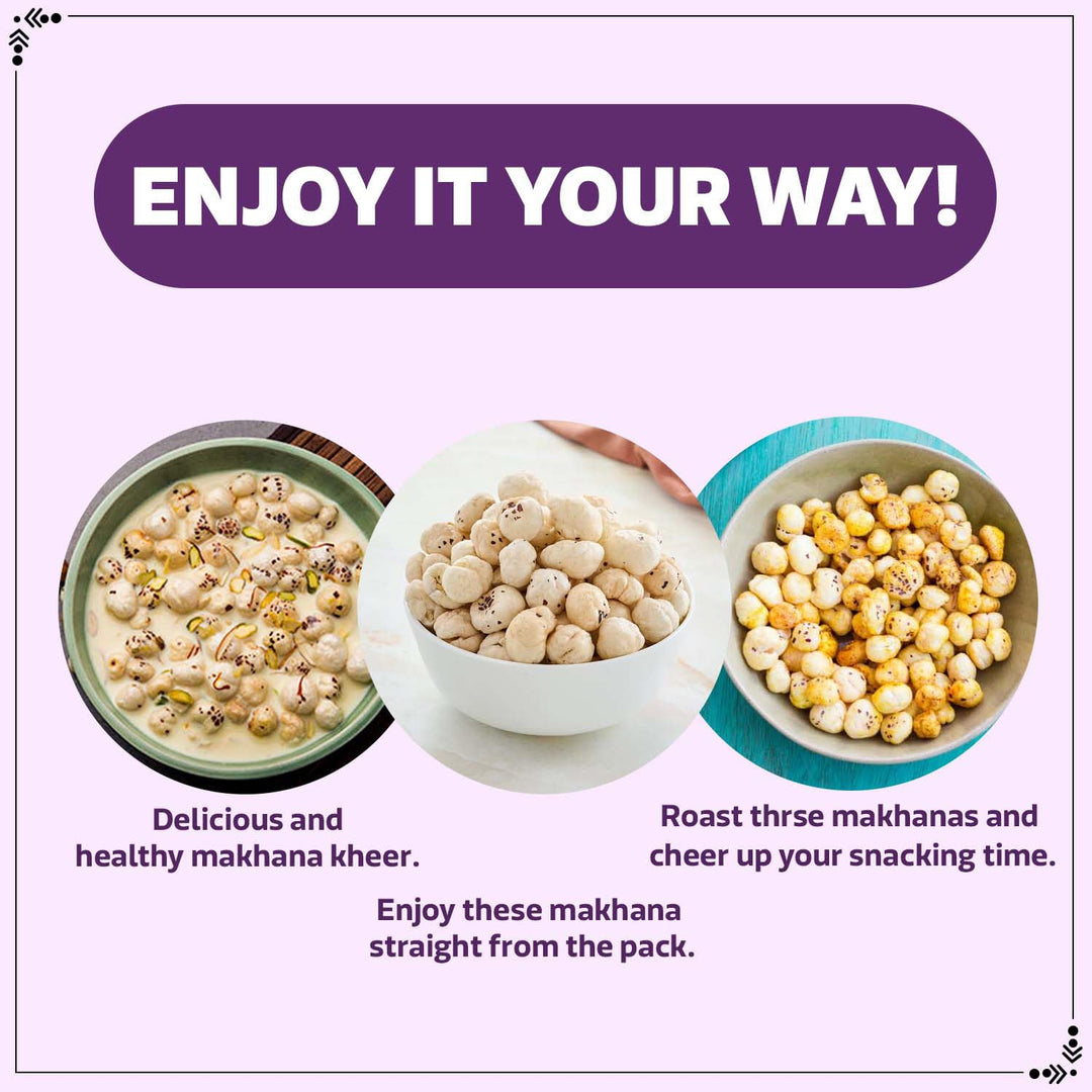 Wonderland Foods 200g (100g X 2) Phool Makhana (Foxnut) Pack of 2 Pouch