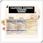 Load image into Gallery viewer, Wonderland Foods 750g (250g X 3) Premium Dry Fruits Combo of Platinum Raw Almonds, Raw Cashew &amp; Raisins
