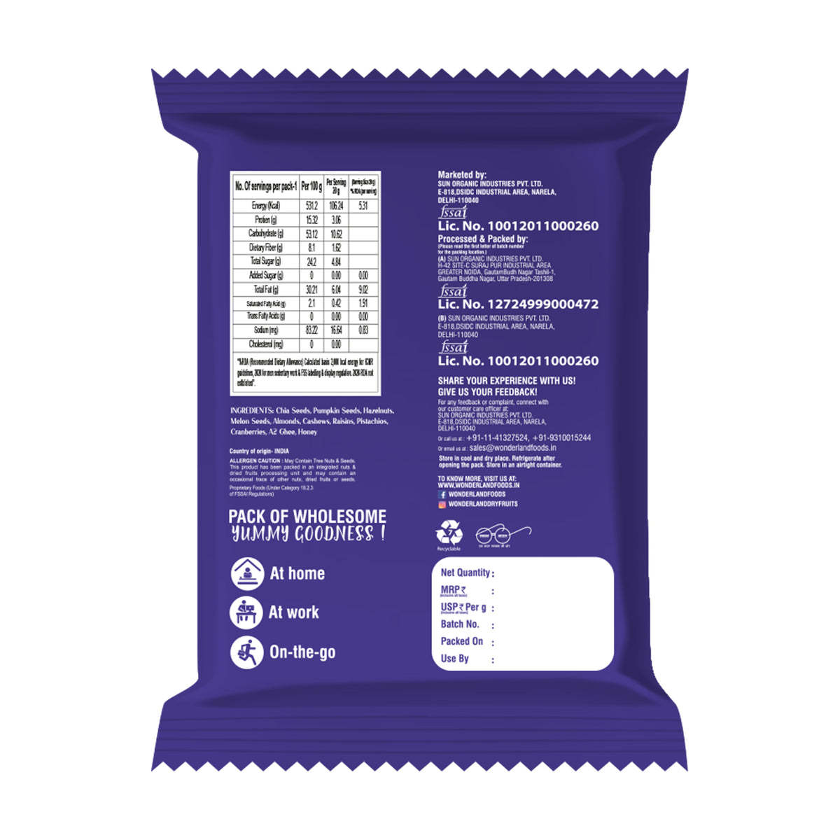 Wonderland foods 20g premium protein bite
