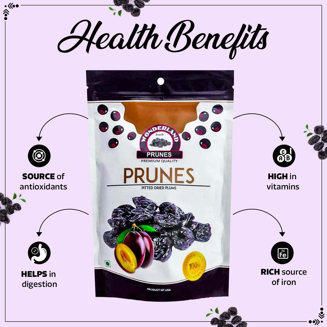 Wonderland Foods 200g Californian Seedless (Pitted) Prunes Pouch