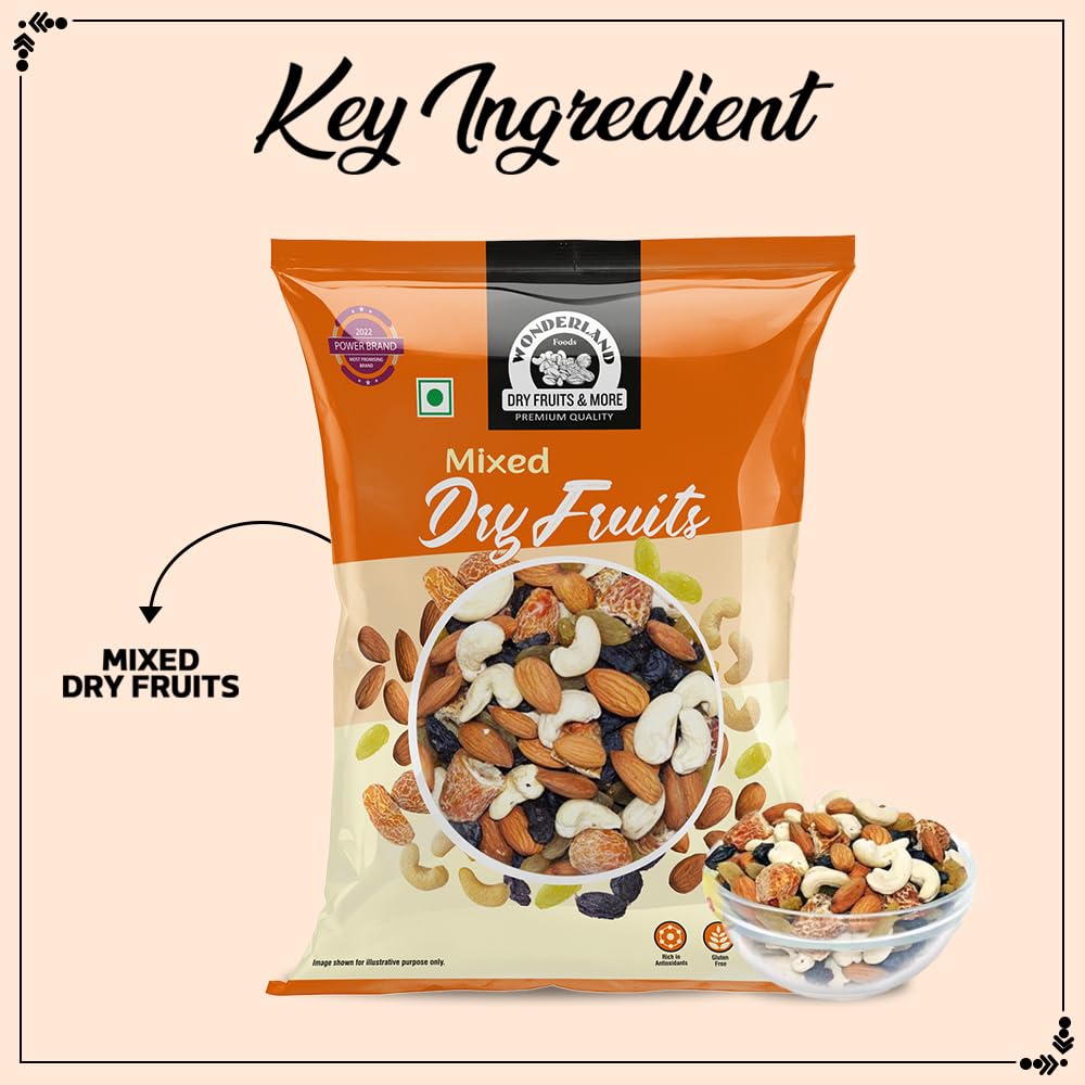 Wonderland Foods 200g Mix Dry Fruits (Panchmewa) Pouch