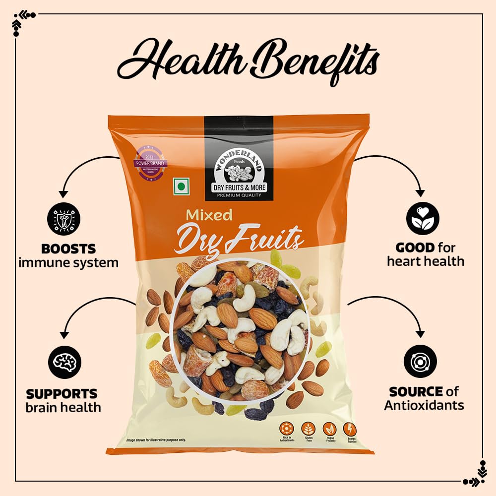 Wonderland Foods 200g Mix Dry Fruits (Panchmewa) Pouch