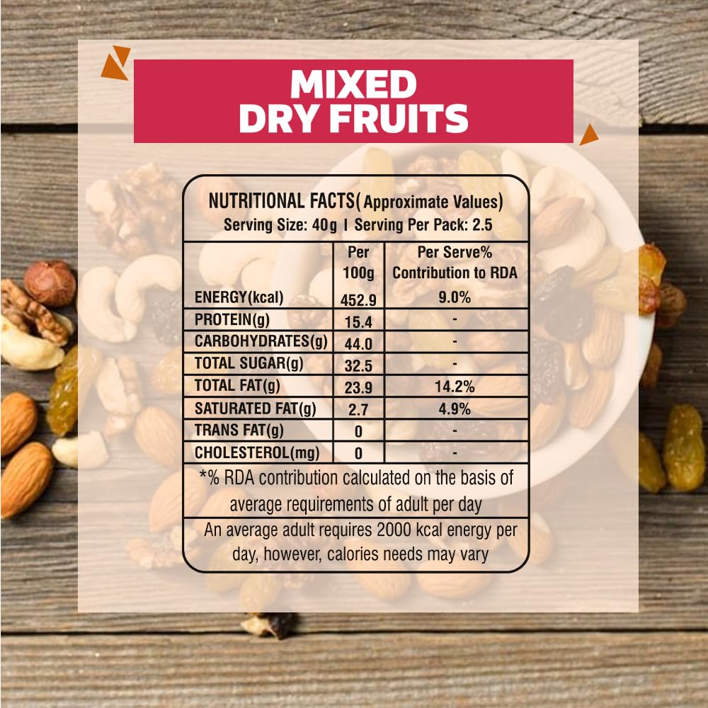 Wonderland Foods 400g Mix Dry Fruits (Panchmewa) Pouch