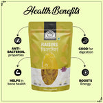 Load image into Gallery viewer, Wonderland Foods 1Kg (500g X 2) Plain Green Raisin (Kishmish) Dried Grapes Pouch
