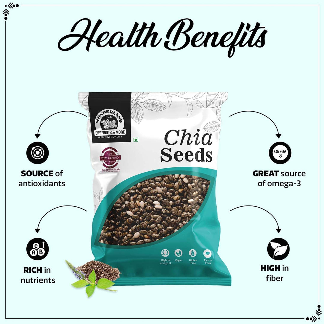 Wonderland Foods 100g Raw Chia Seeds Pouch