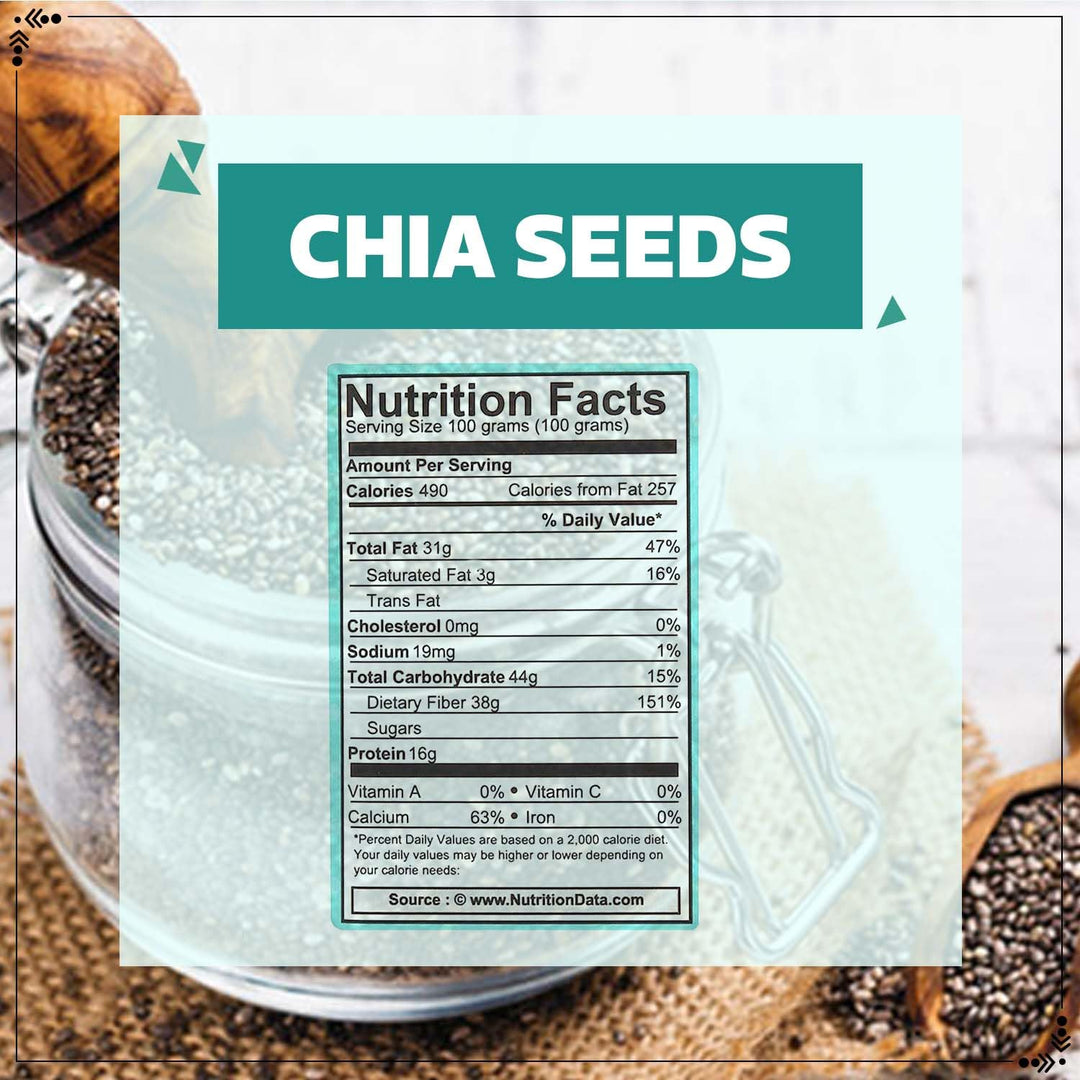 Wonderland Foods 100g Raw Chia Seeds Pouch