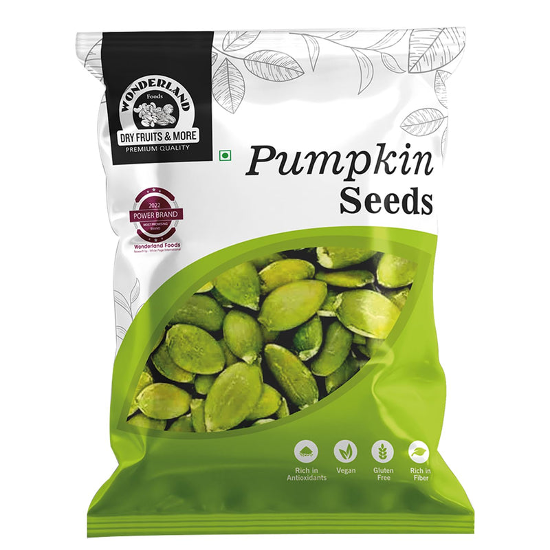 Wonderland Foods 100g Raw Pumpkin Seeds (Kaddu Seeds) Pouch