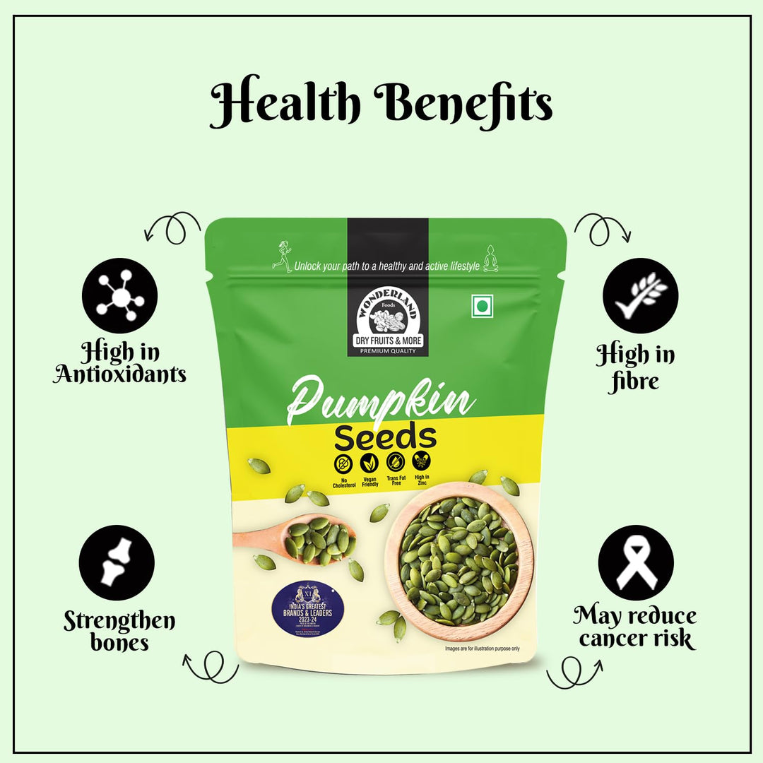 Wonderland Foods 250g Raw Pumpkin Seeds (Kaddu Seeds) Pouch