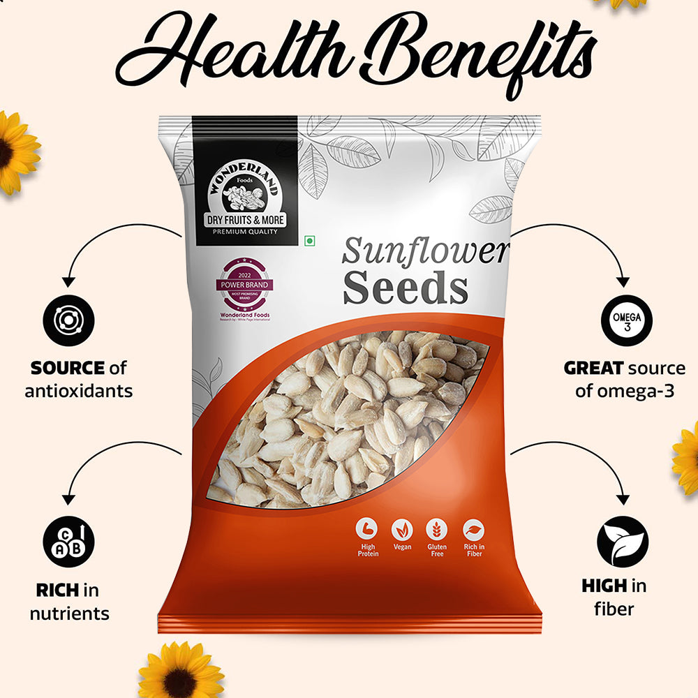 Wonderland Foods 100g Raw Premium Sunflower Seeds Pouch