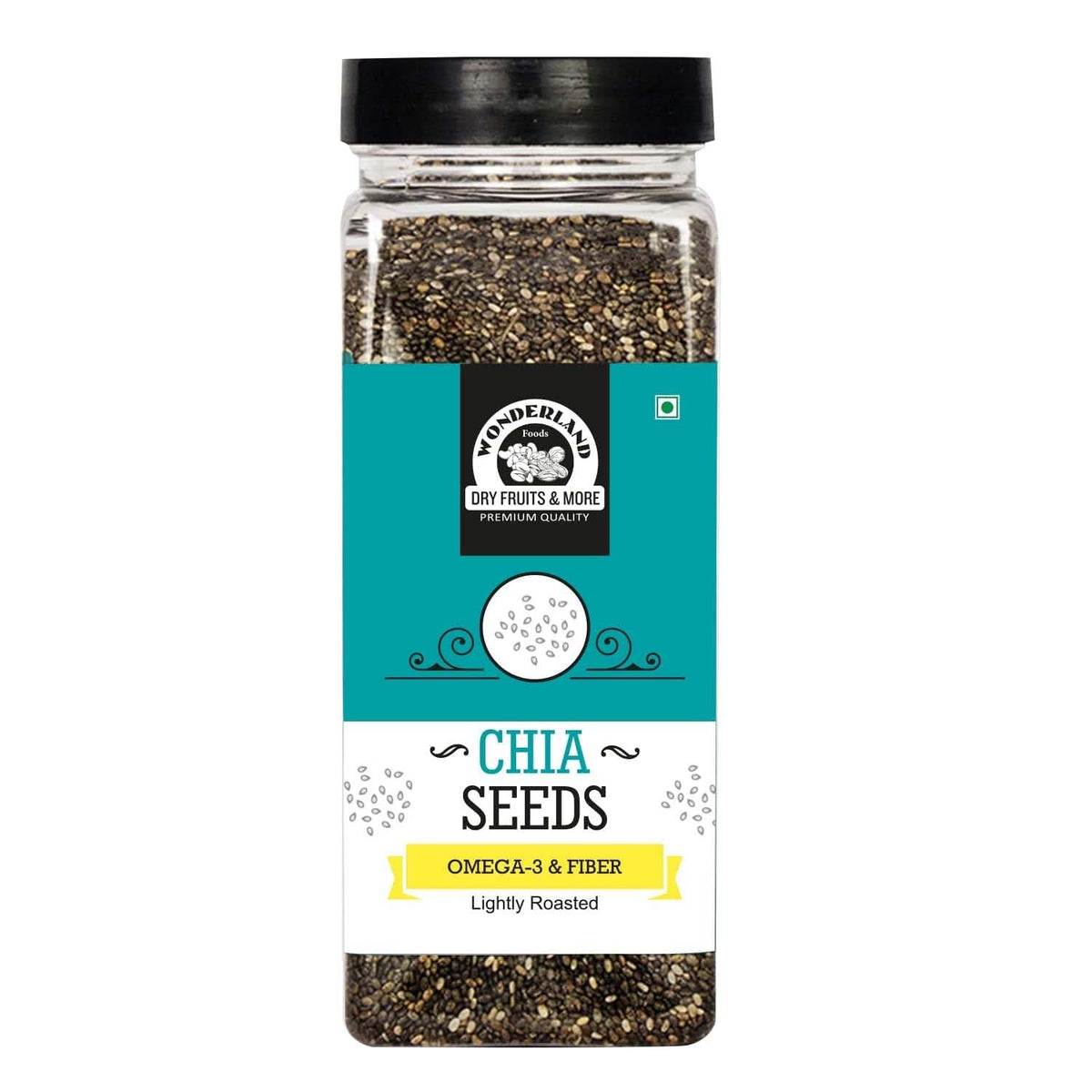 Roasted chia seeds 200g jar 1
