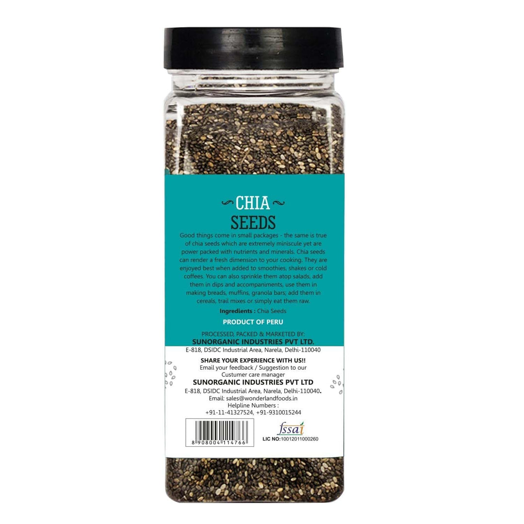 Wonderland Foods 200g Roasted Chia Seeds Jar