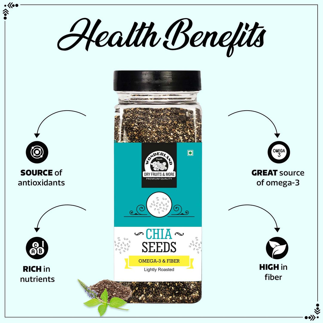 Wonderland Foods 200g Roasted Chia Seeds Jar
