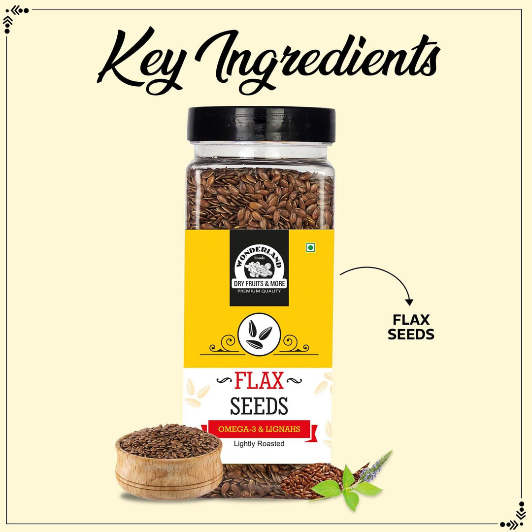 Wonderland Foods 200g Flax Seeds Alsi Seeds Jar