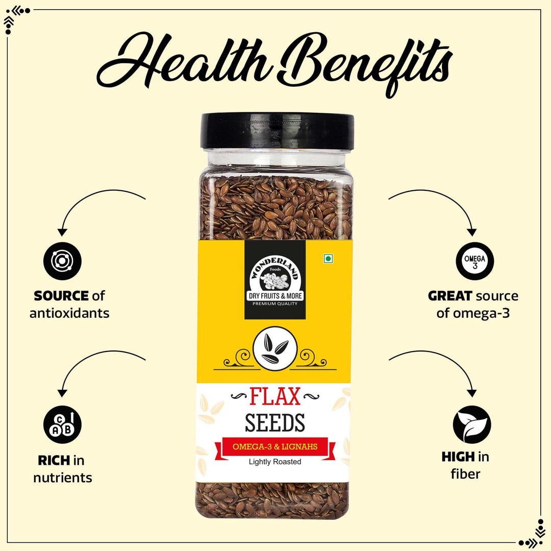 Wonderland Foods 200g Flax Seeds Alsi Seeds Jar