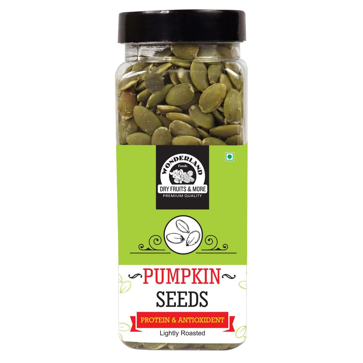 Roasted pumpkin seeds 200g jar 1