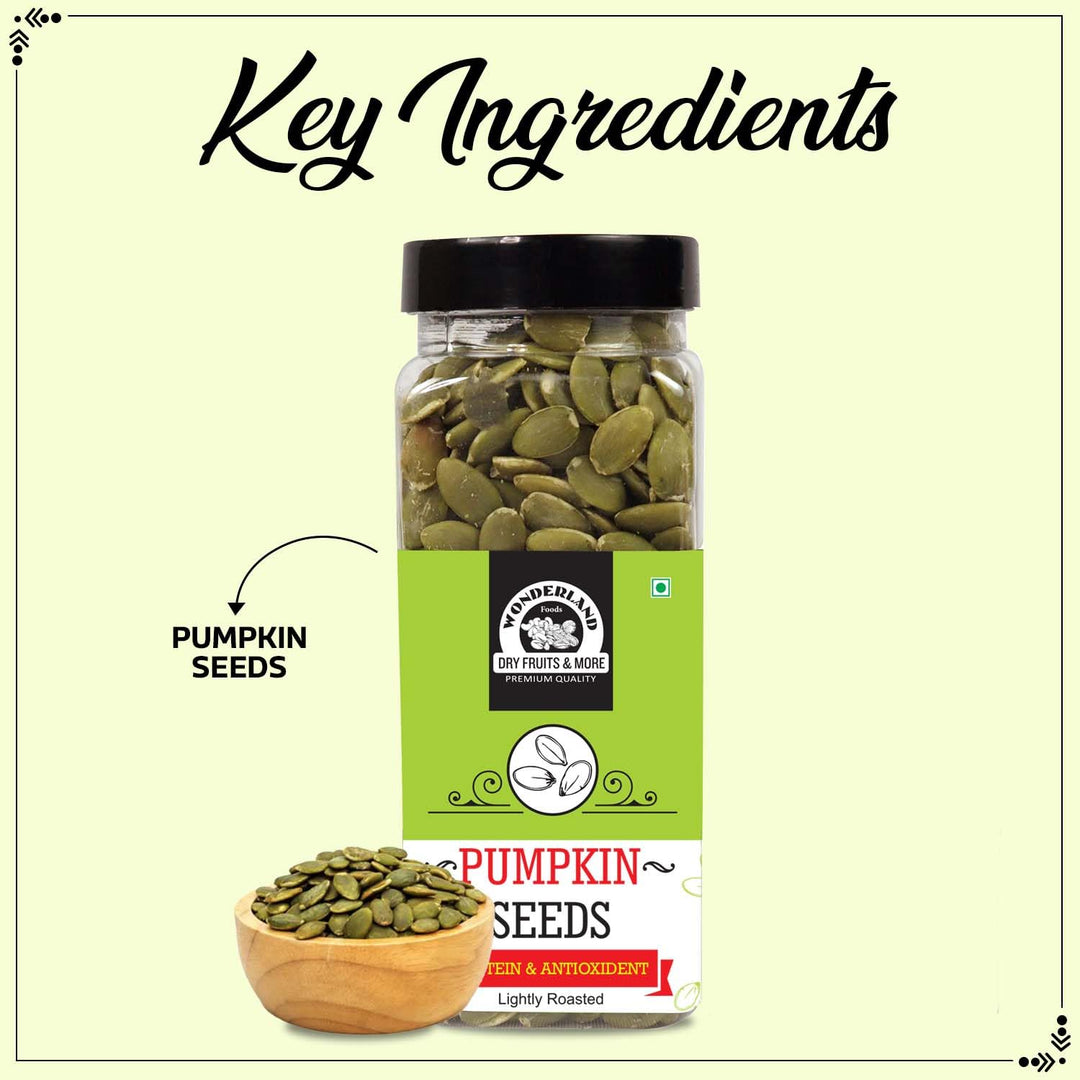 Wonderland Foods 200g Roasted Pumpkin Seeds (Kaddu Seeds) Jar