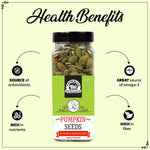 Load image into Gallery viewer, Wonderland Foods 200g Roasted Pumpkin Seeds (Kaddu Seeds) Jar
