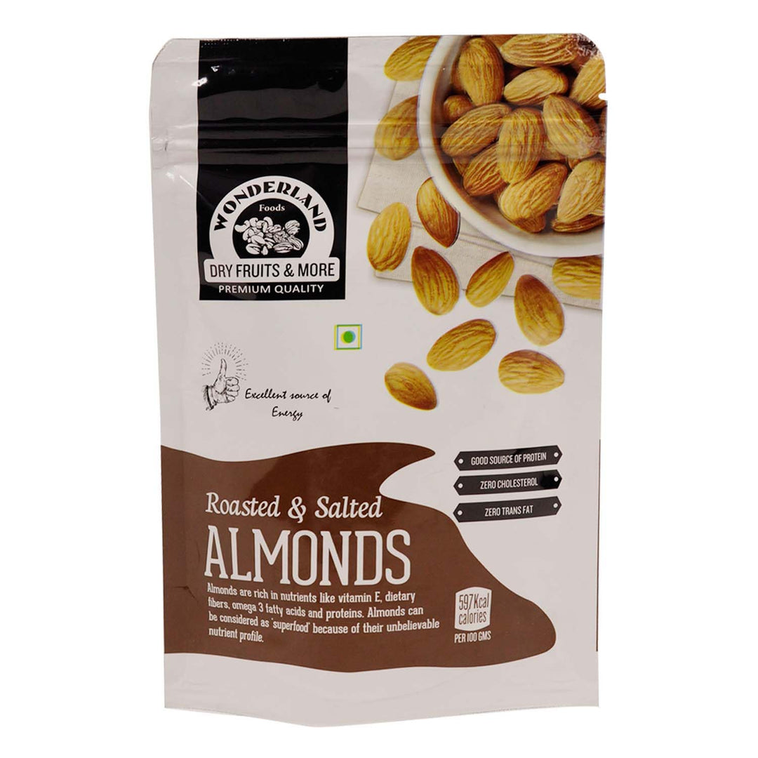 Wonderland Foods 200g California Roasted & Salted Almonds Pouch
