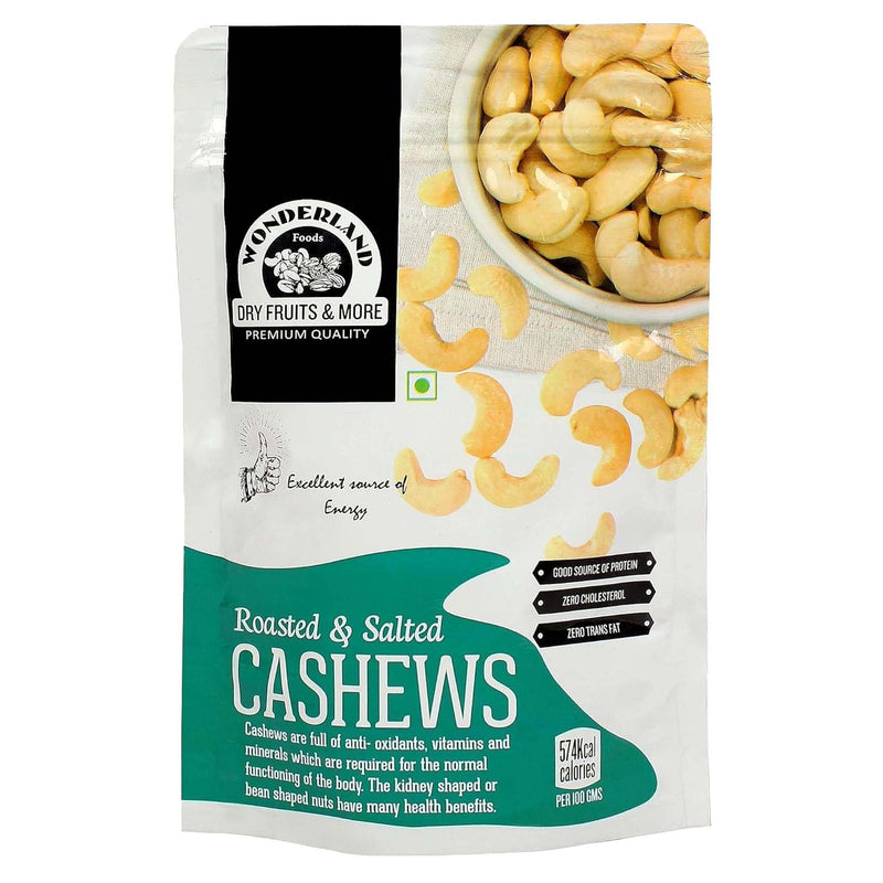 Wonderland Foods 200g Roasted Salted Flavoured Cashew (Kaju) Pouch