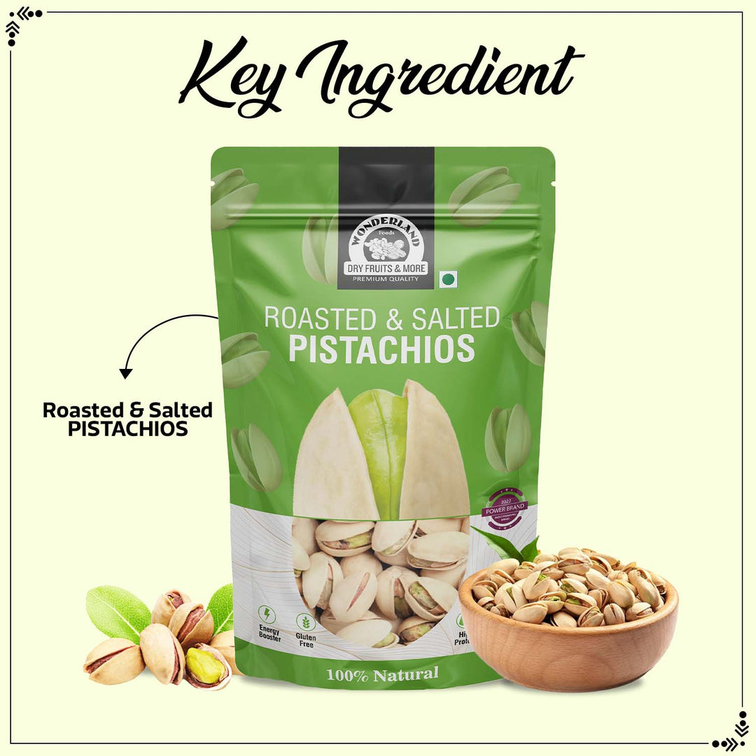 Wonderland Foods 250g California Roasted & Salted Pistachios (Pista) Pouch