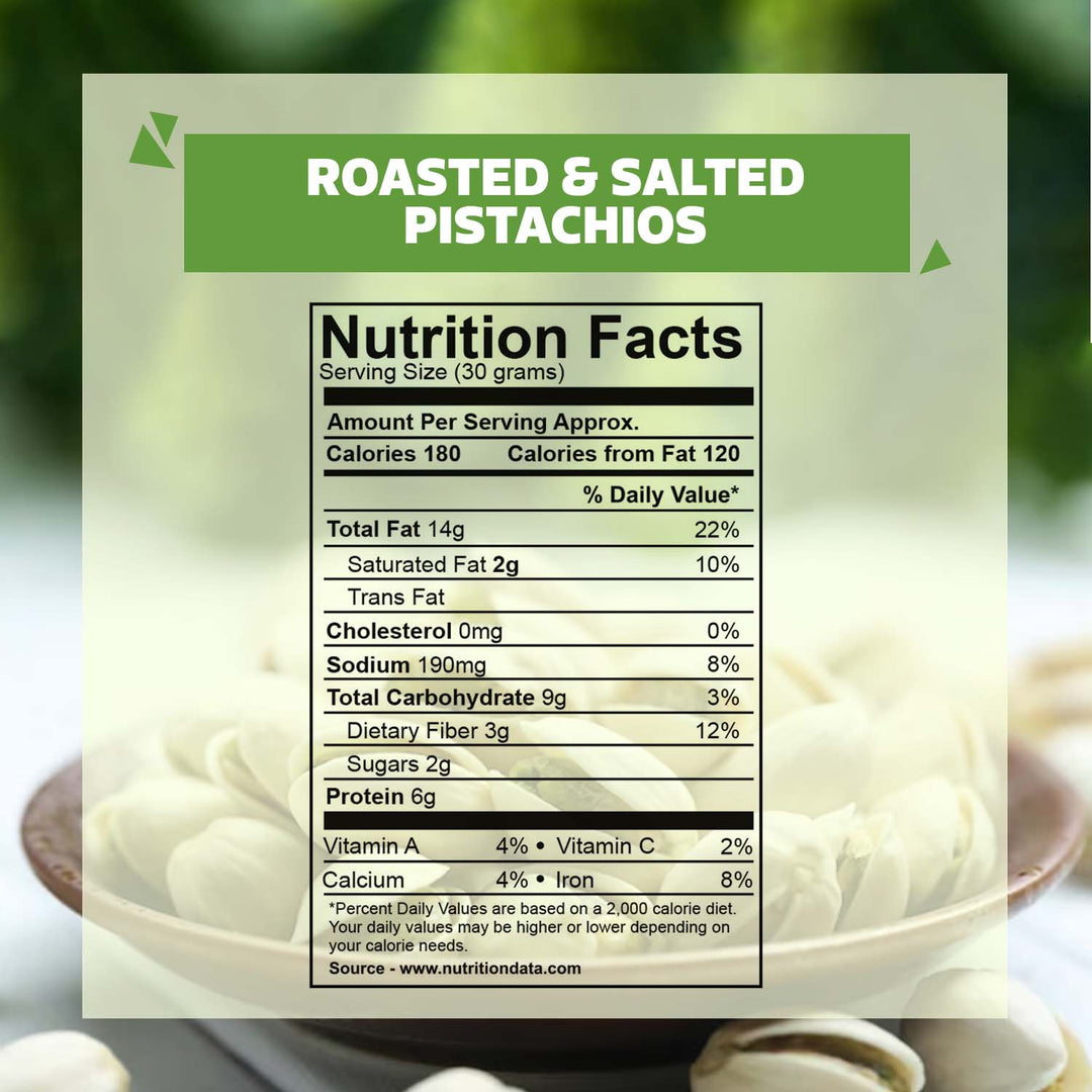 Wonderland Foods 500g California Roasted & Salted Pistachios (Pista) Pouch