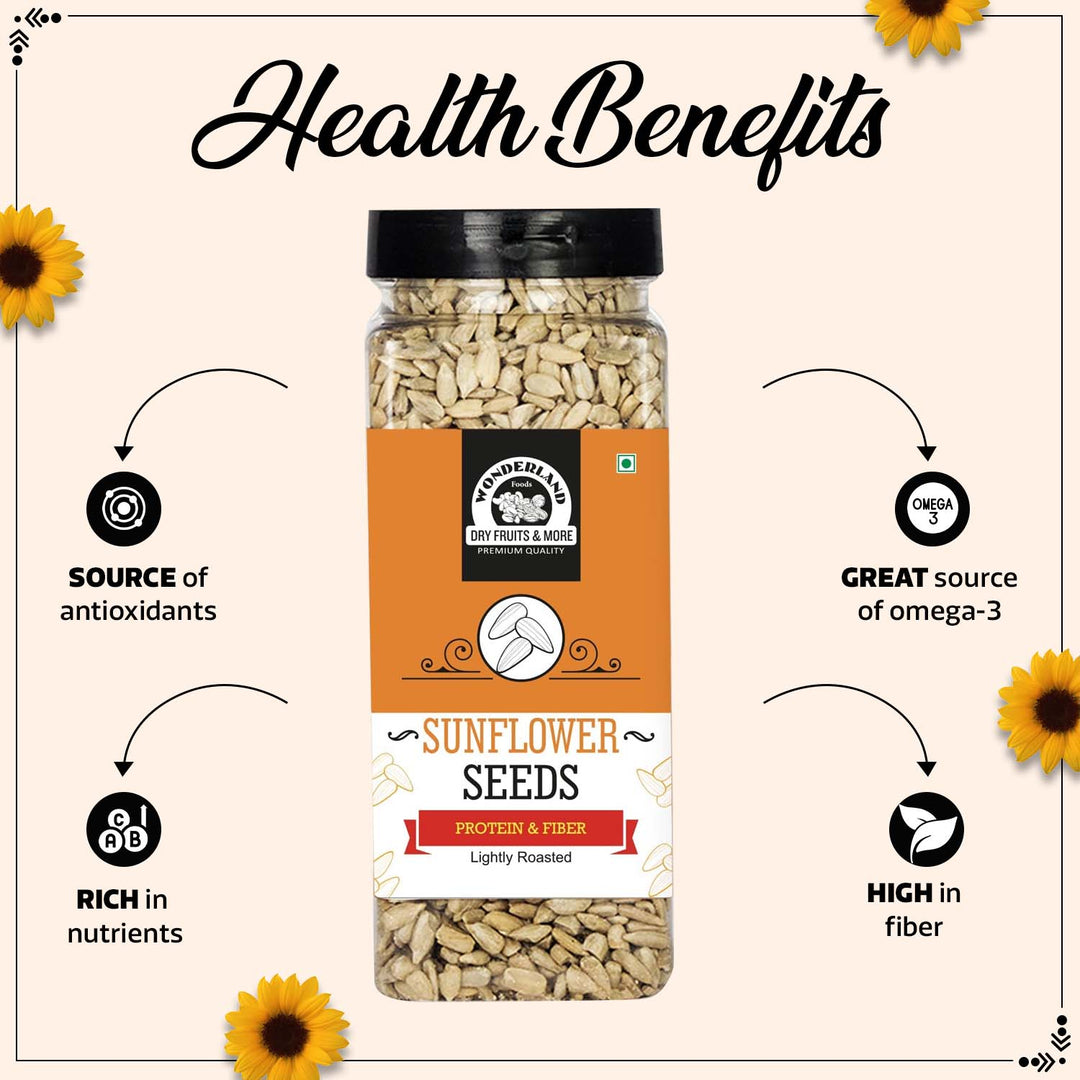Wonderland Foods 200g Roasted Premium Sunflower Seeds Jar