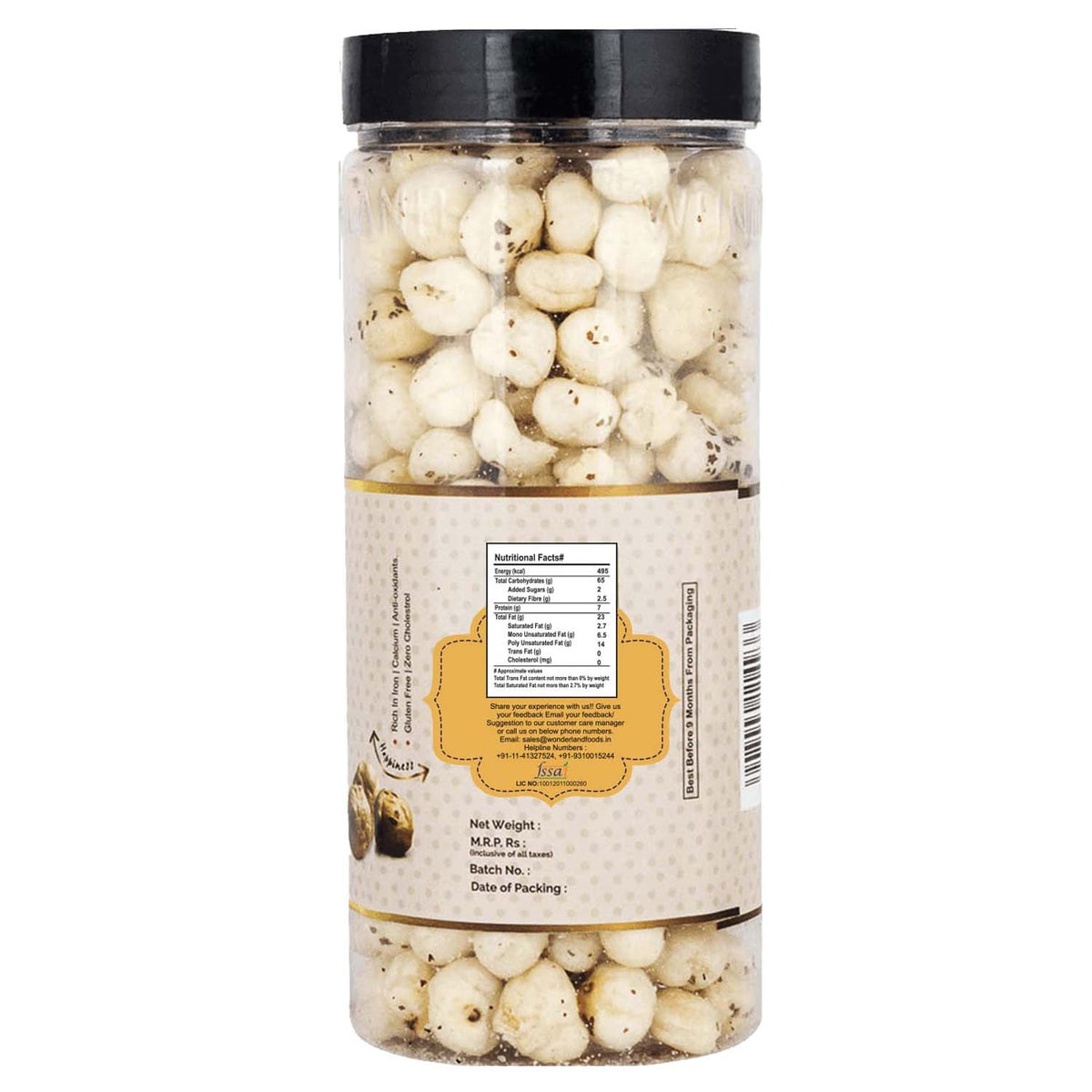 Wonderland foods 100g sea salt vineger makhana (foxnut) jar
