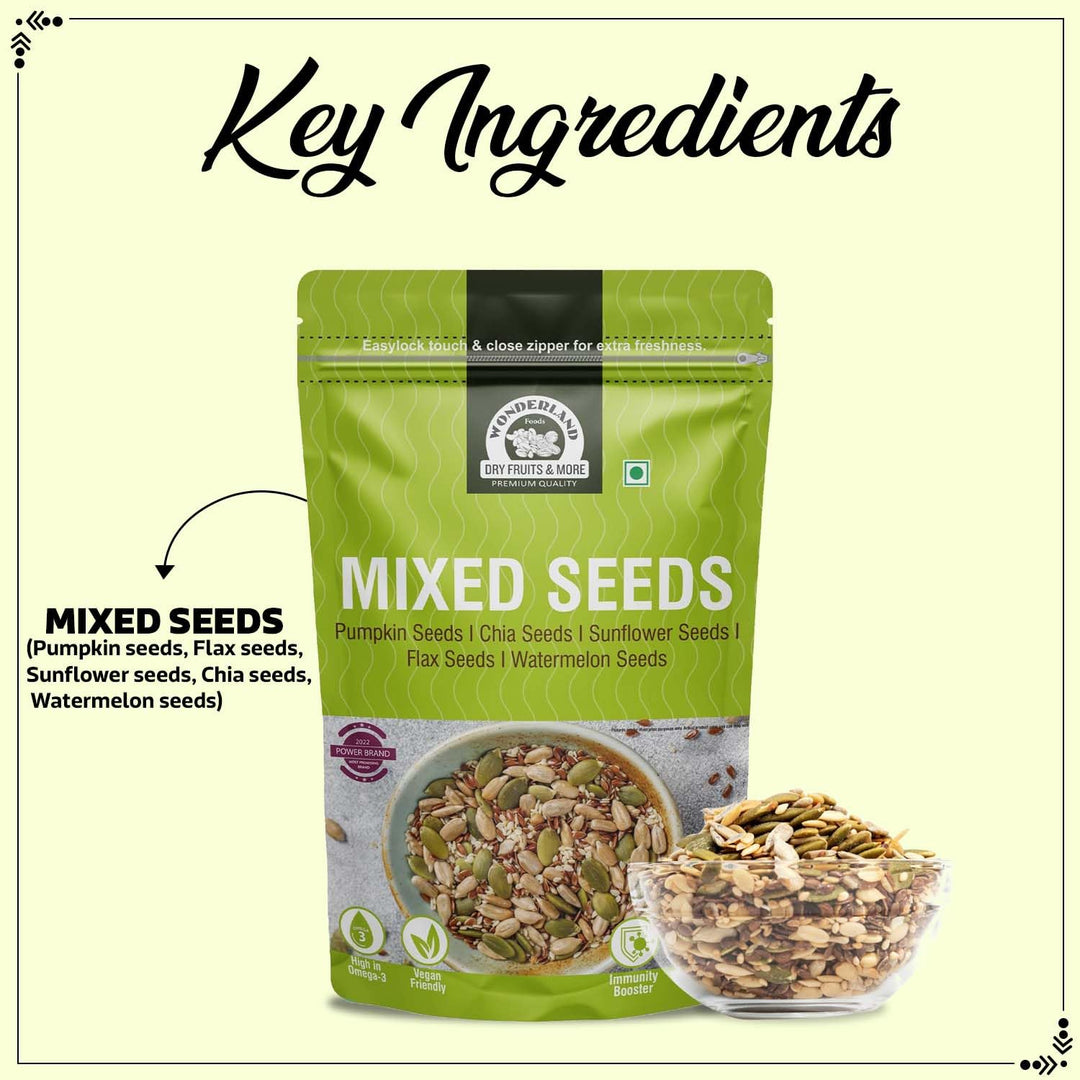 Wonderland Foods 200g Healthy Raw Mixed Seeds Pouch