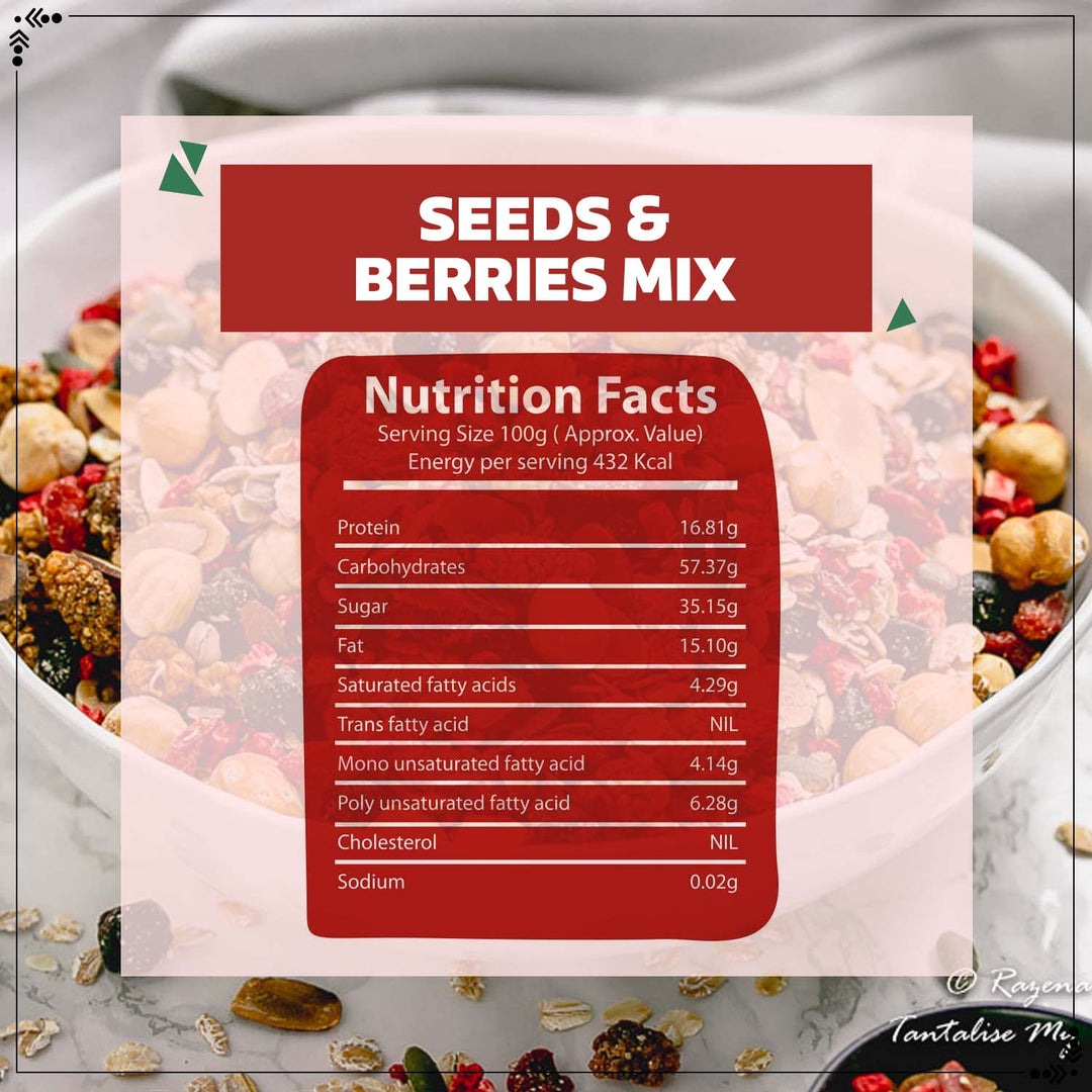 Wonderland Foods 200g Roasted Seeds & Berries Mix Pouch
