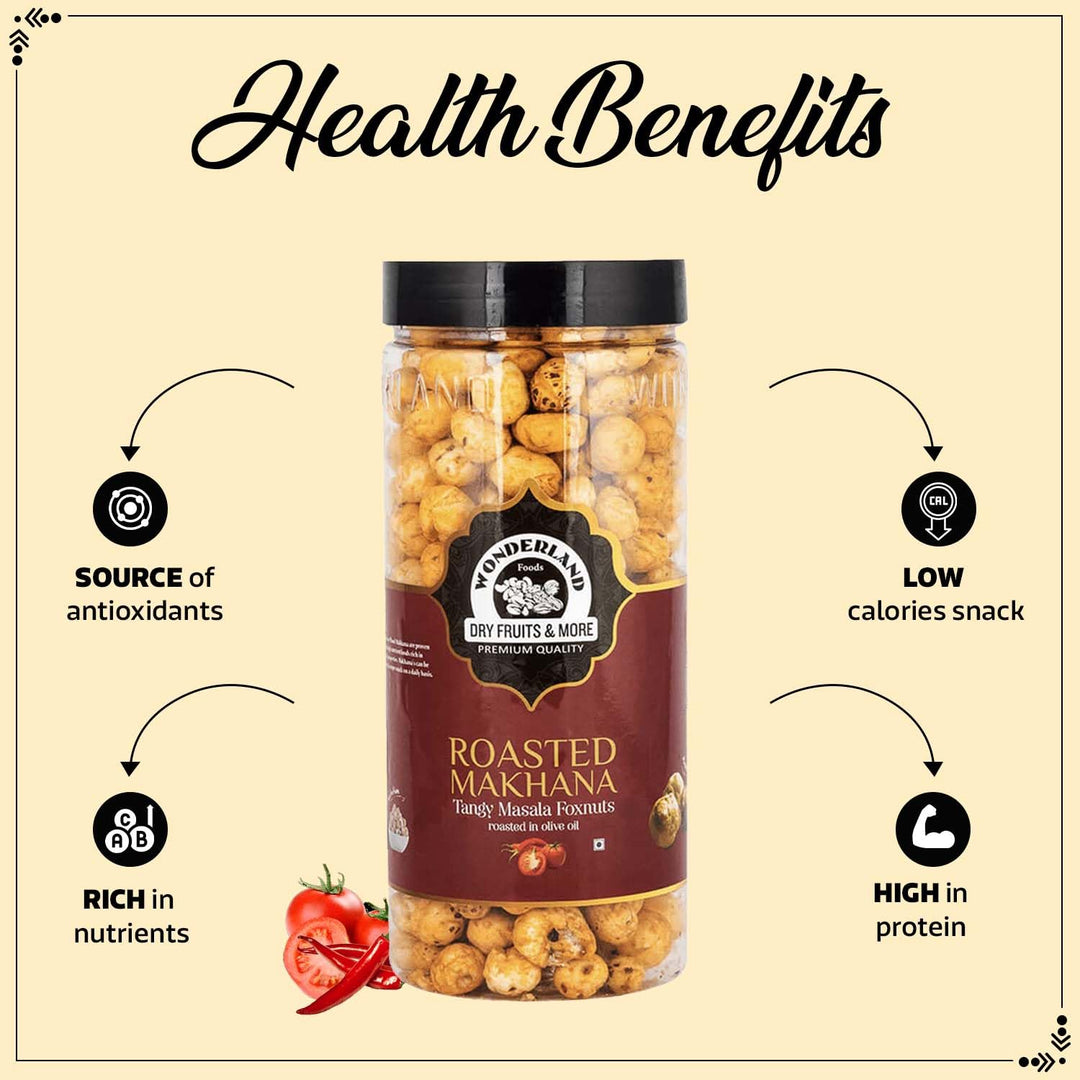 Wonderland Foods 100g Tangy Masala Makhana (Foxnut) Jar