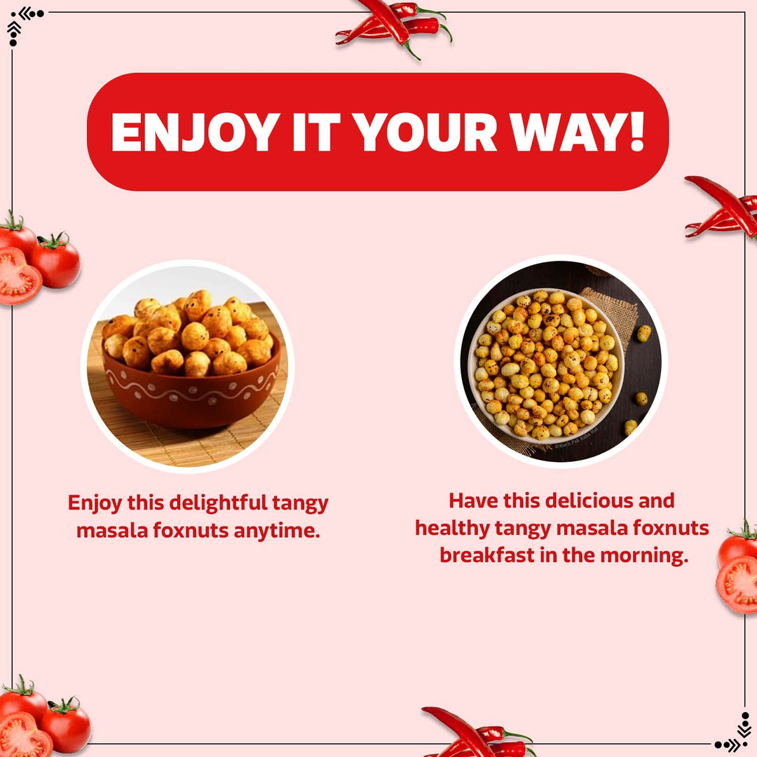 Wonderland Foods 100g Tangy Masala Makhana (Foxnut) Pouch