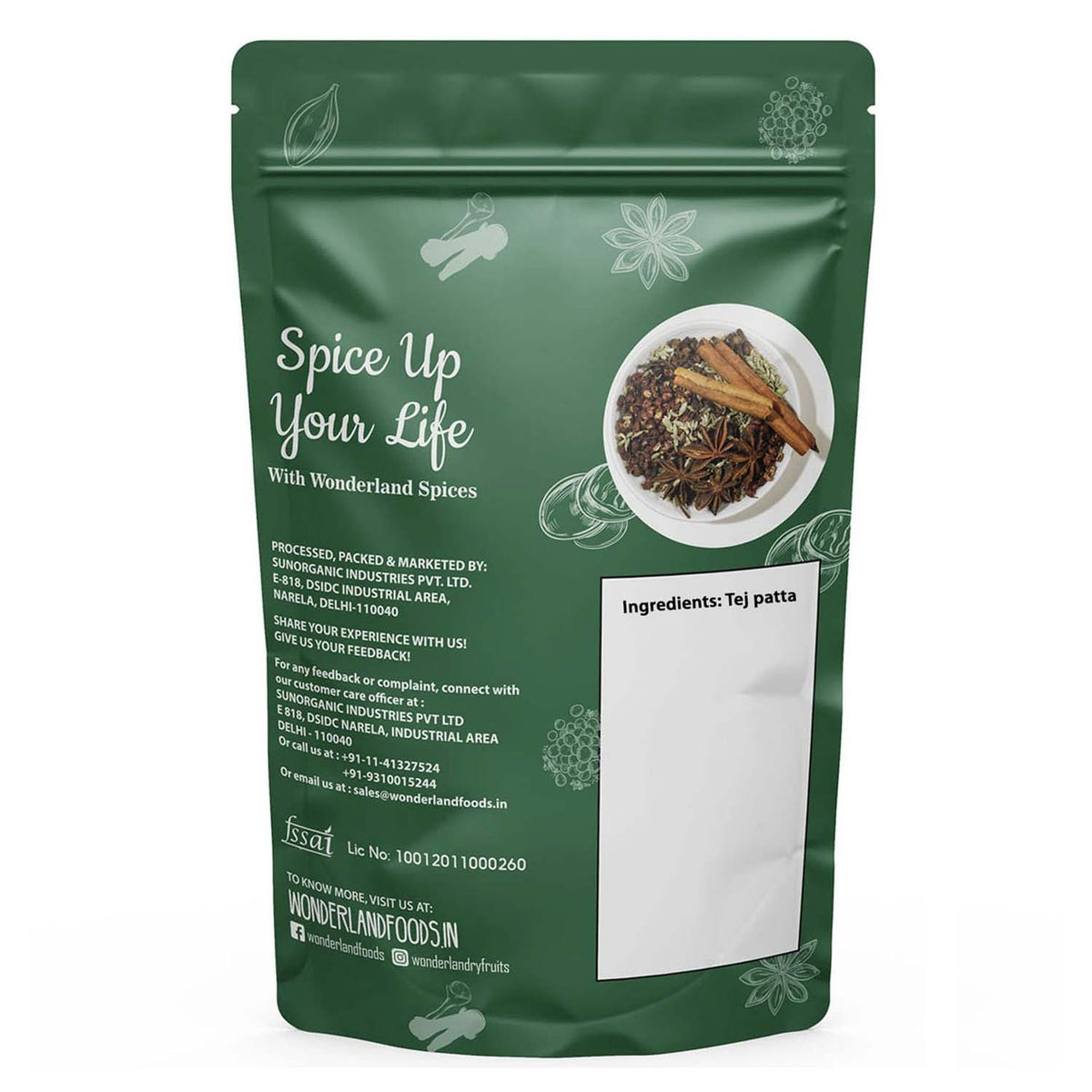 Wonderland foods 200g whole spices tej patta bay leaves