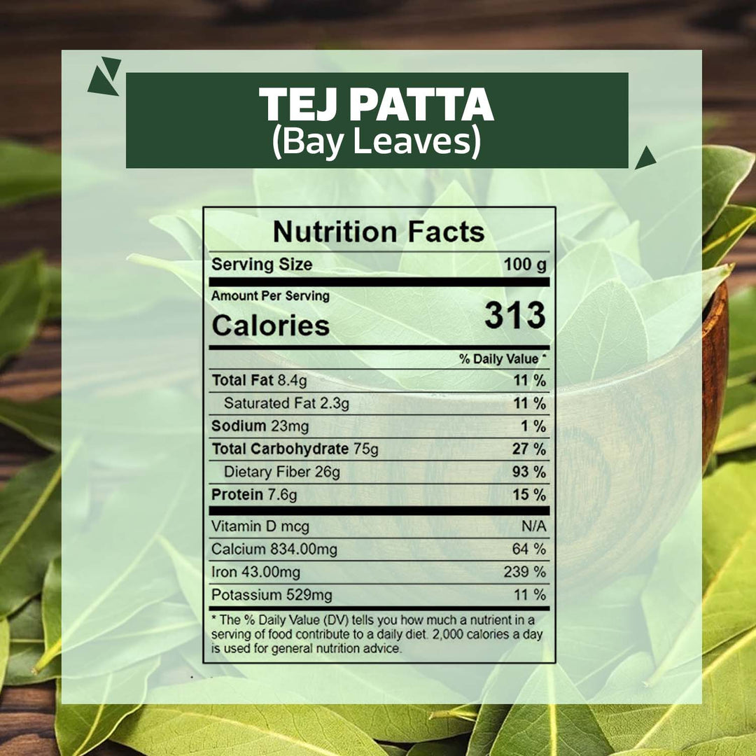 Wonderland Foods 200g Whole Spices Tej Patta Bay Leaves