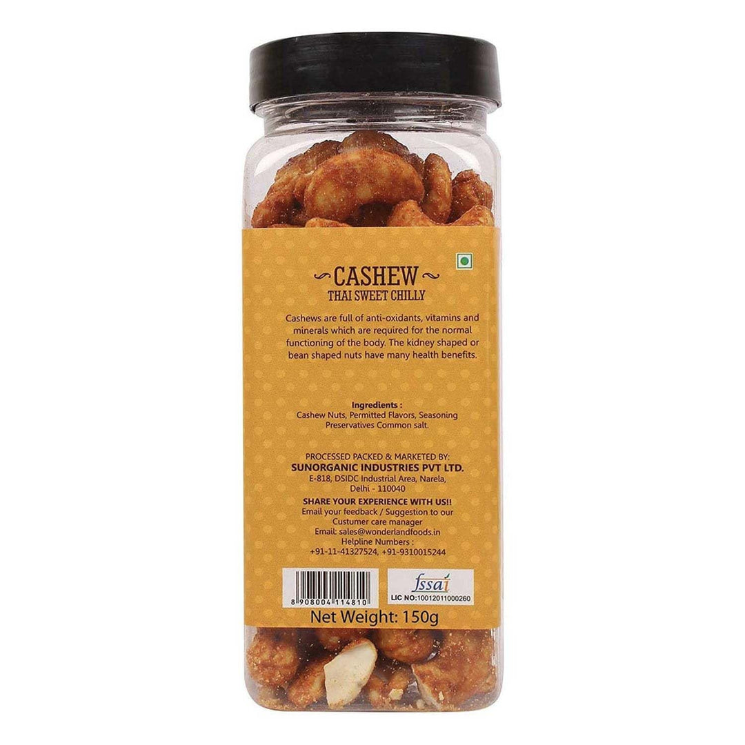 Wonderland Foods 150g Thai Sweet Chilly Flavoured Cashew (Kaju) Jar