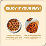 Load image into Gallery viewer, Wonderland Foods 150g Thai Sweet Chilly Flavoured Cashew (Kaju) Jar
