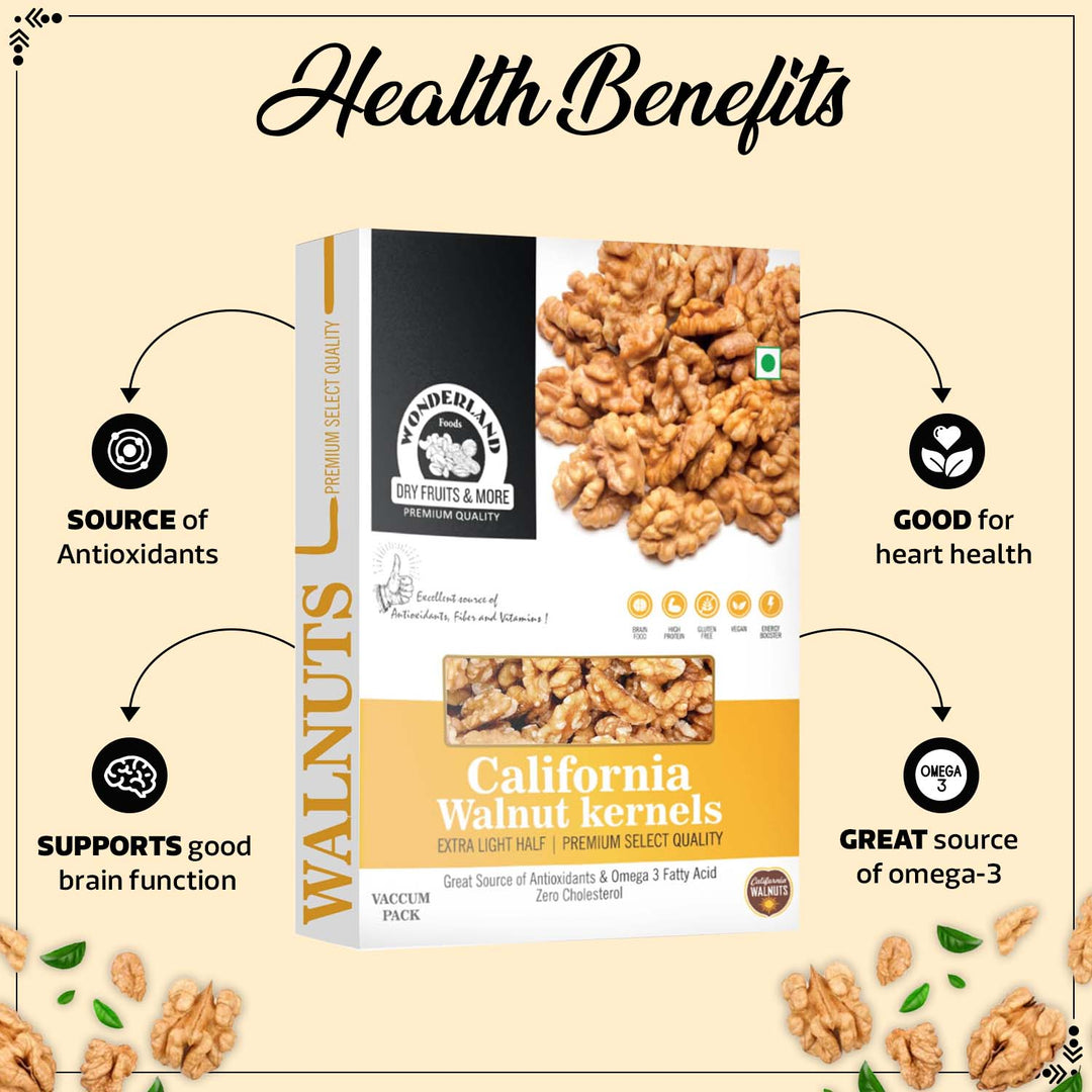 Wonderland Foods 200g California Walnut Kernels (Akhrot Giri) Box