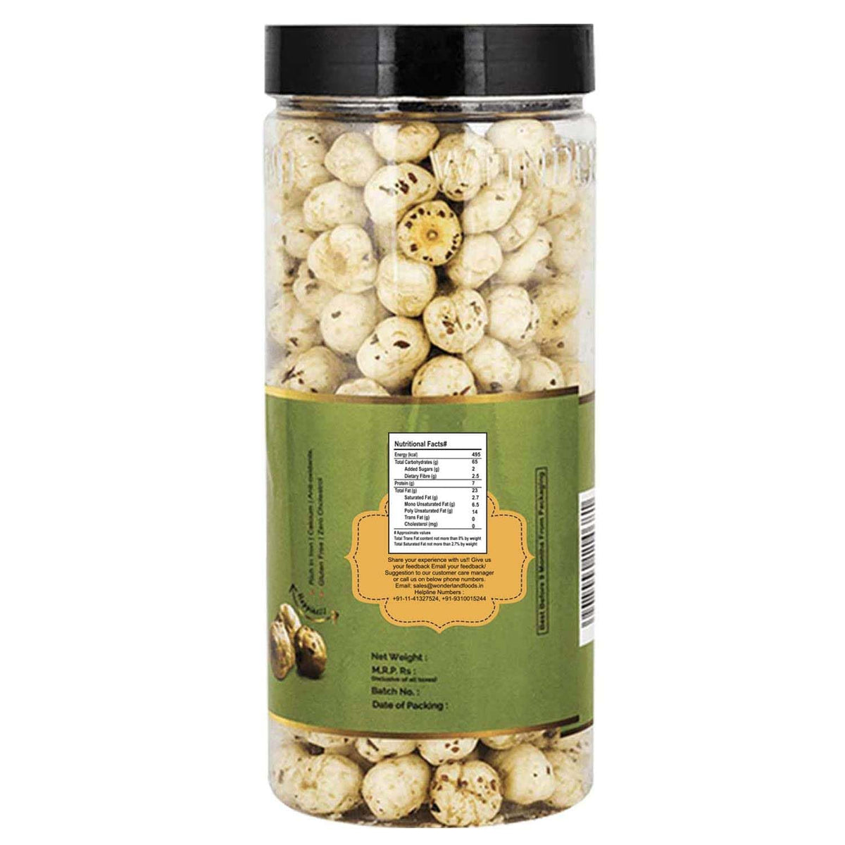 Wonderland foods 100g wasabi makhana (foxnut) jar