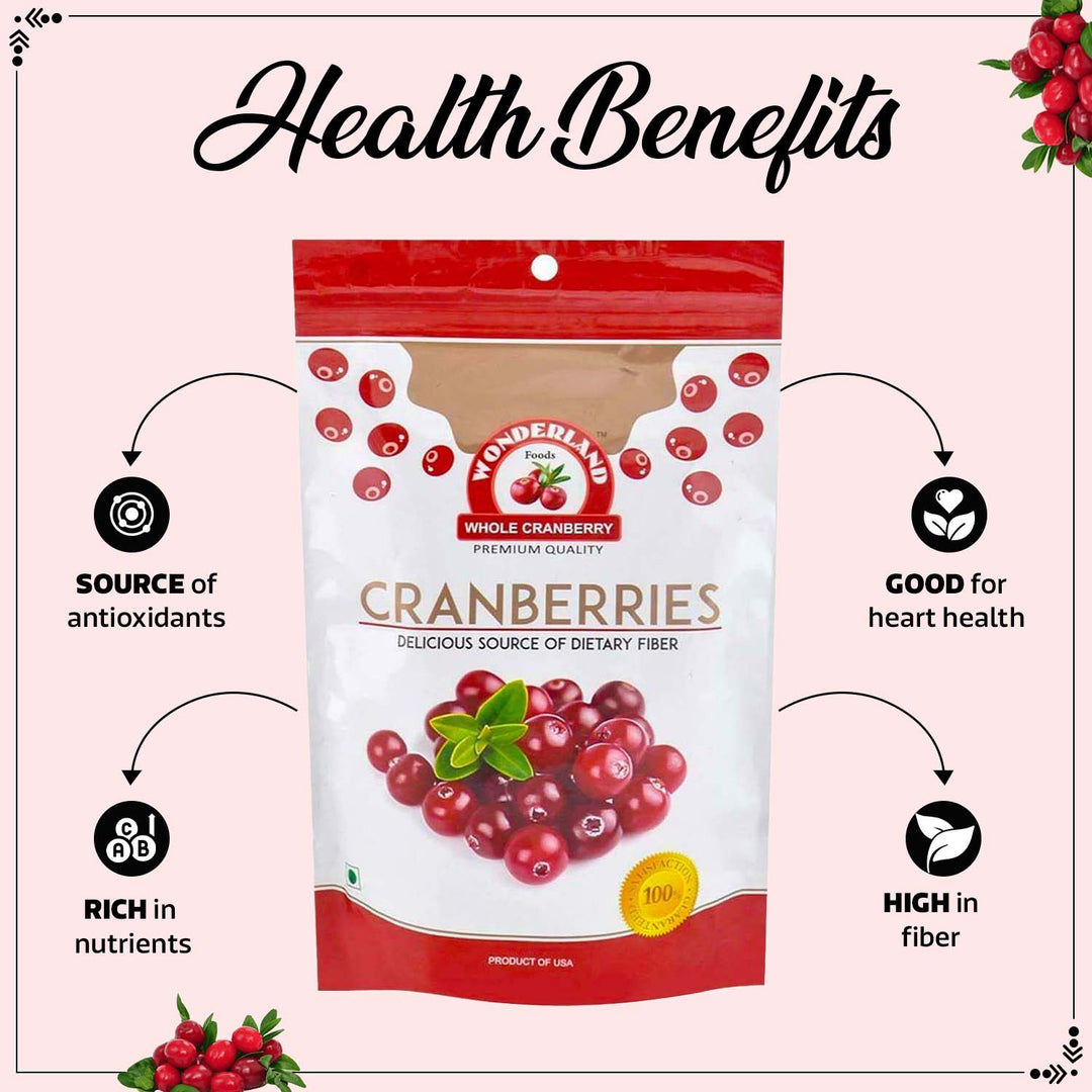 Wonderland Foods 200g Californian Whole Cranberry Pouch