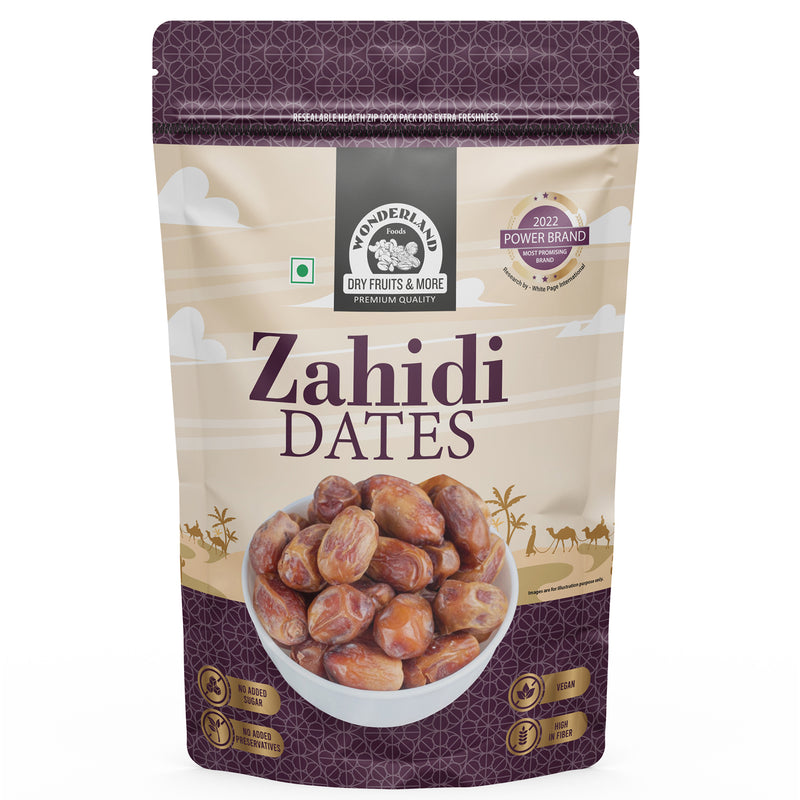 Wonderland Foods 500g Premium Zahidi Dates Pouch