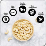 Load image into Gallery viewer, Wonderland Foods 1Kg (500g X 2) Whole Cashew (Kaju) W240-Grade Jar

