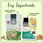 Load image into Gallery viewer, Wonderland Foods 300g Dry Fruits Combo of Roasted &amp; Salted Cashews 100g &amp; Roasted &amp; Salted Pistachios 200g
