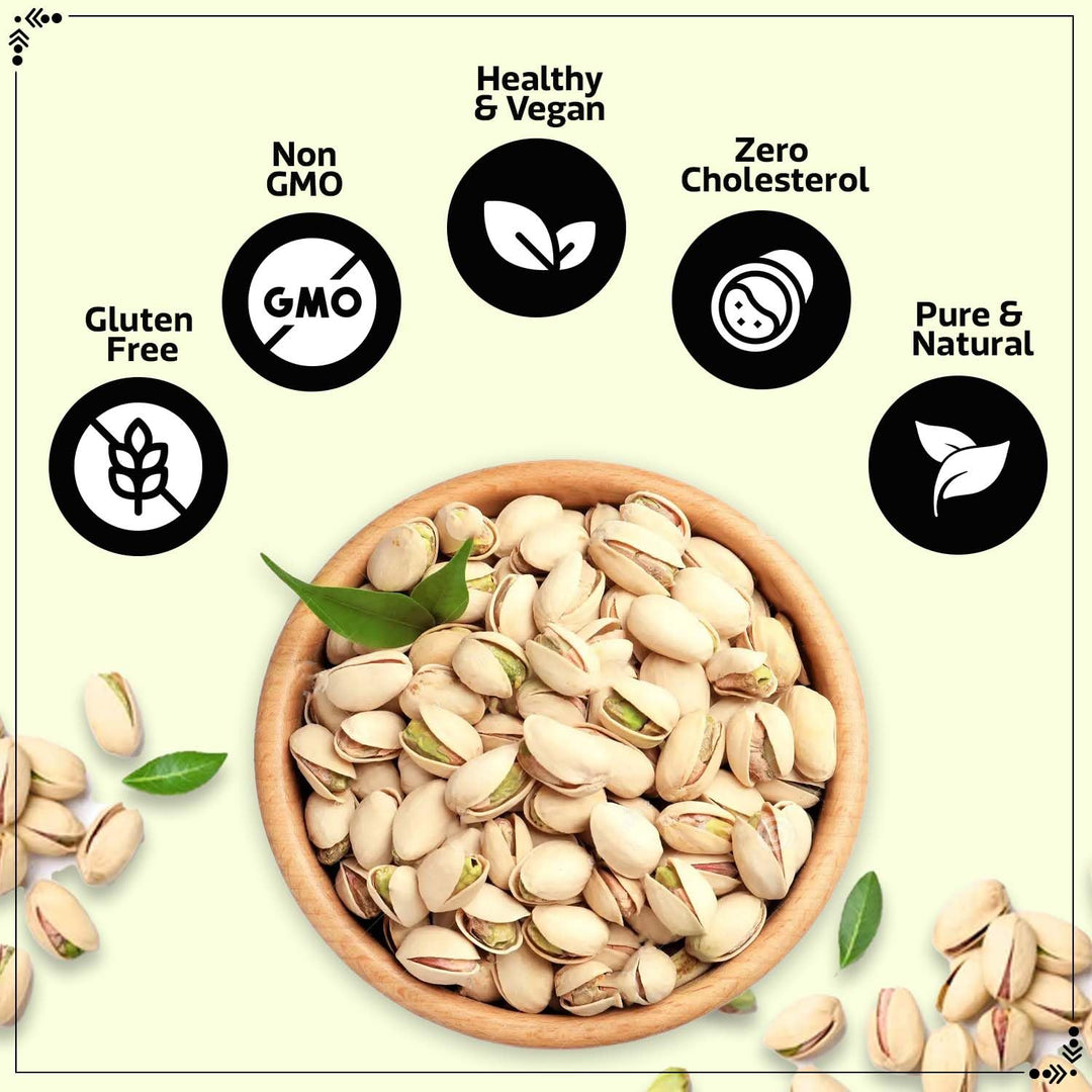 Wonderland Foods 800 Gram (200G X 4) Dry Fruits American California Roasted & Salted Pistachios (Pista) Pouch Combo Pack